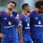 Matheus Cunha mencetak gol untuk Manchester United saat melawan Fulham