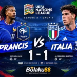 Prancis vs Italia berakhir 1-1 di UEFA Nations League 2026